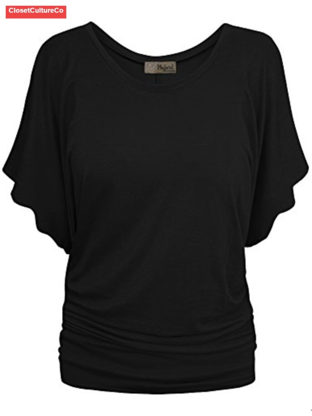 Women's Boat Neck Dolman Top Short Sleeve Casual Tunic Shirt